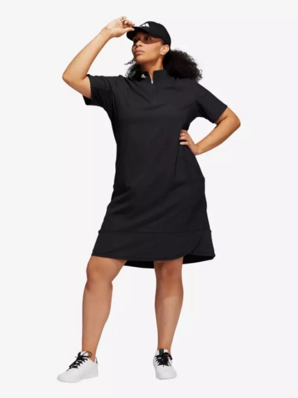 adidas Frill Women’s Short Sleeve Golf Dress BLACK — Size 1X